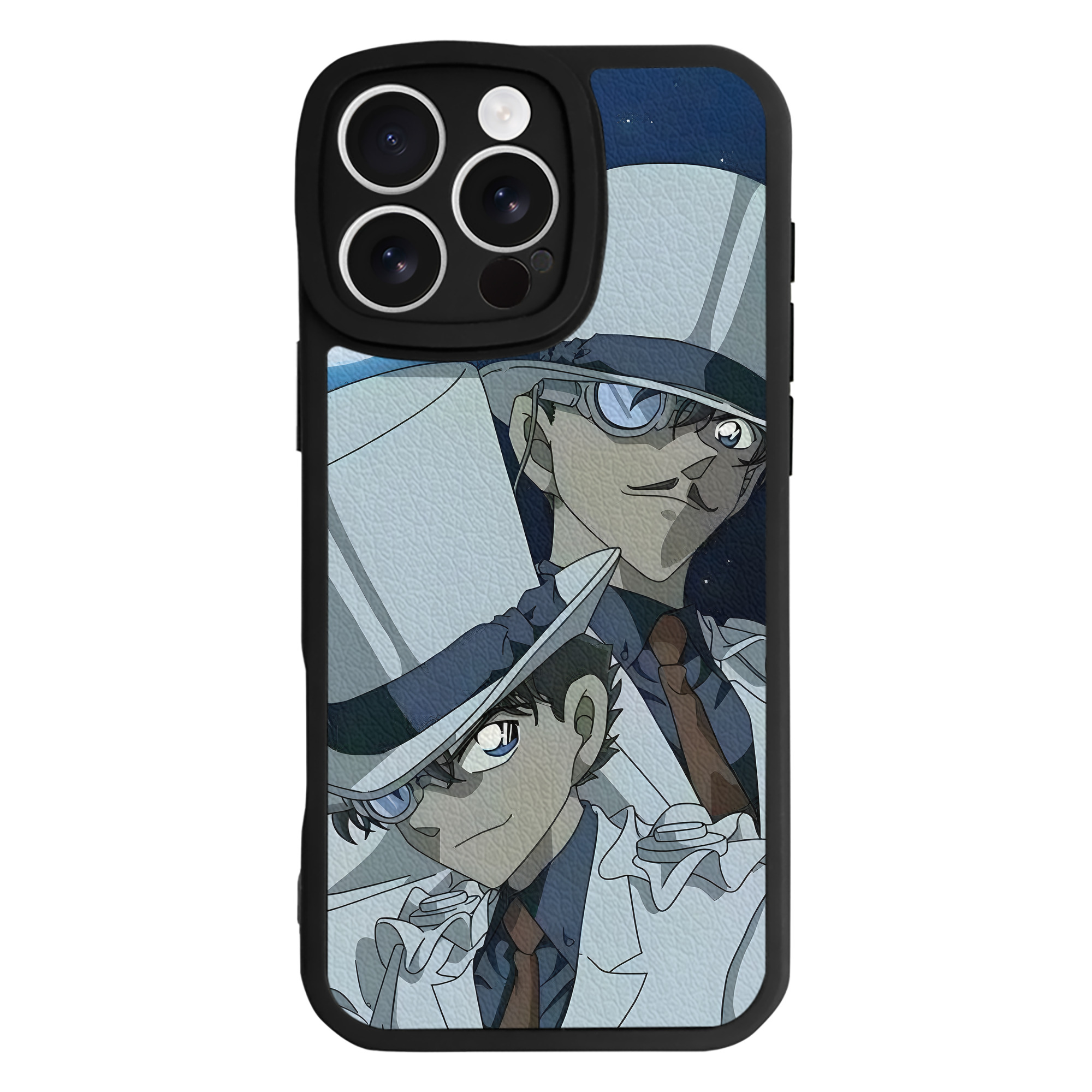 （画像用） 名探偵コナン Detective Conan 【iPhone 16シリーズ対応】シリコンスマホケース（レザー調） 材質：シリコン